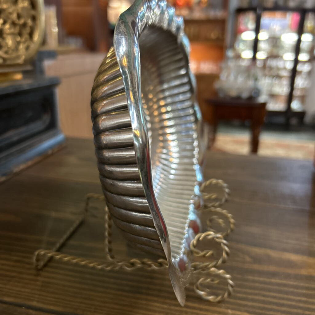 Early 20th century Sterling Silver rectangular fluted serving bowl