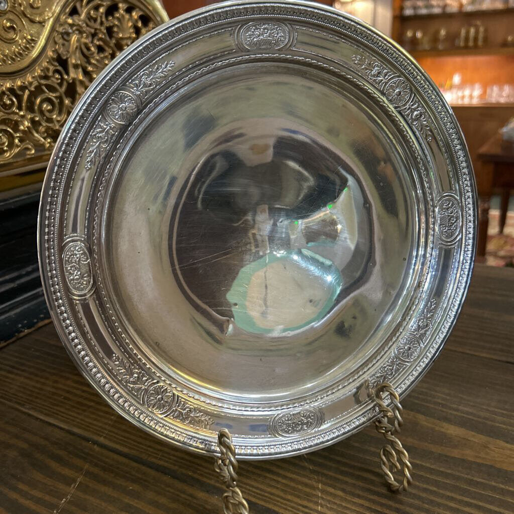 International Silver Co Sterling round pedestal dish