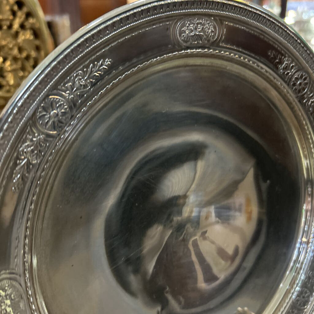 International Silver Co Sterling round pedestal dish