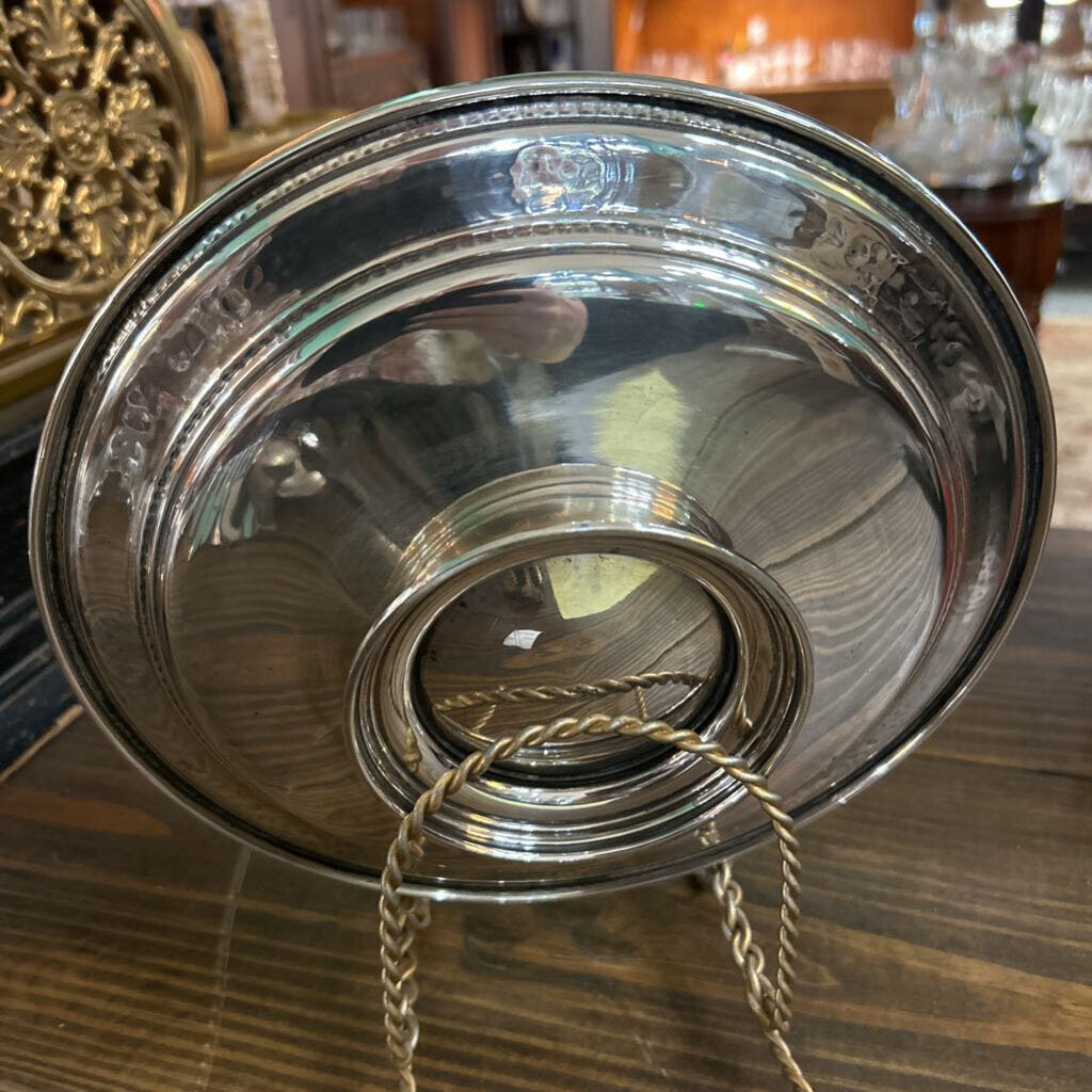 International Silver Co Sterling round pedestal dish