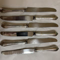 Mid Century Sterling handled dinner knives; set of 6; Sheffield, England