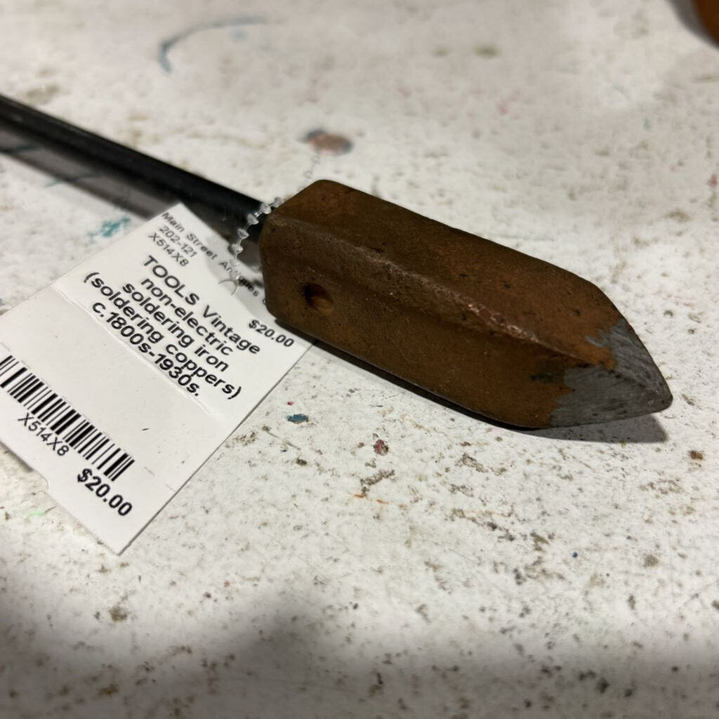 Vintage non-electric soldering iron (soldering coppers) c.1800s-1930s.