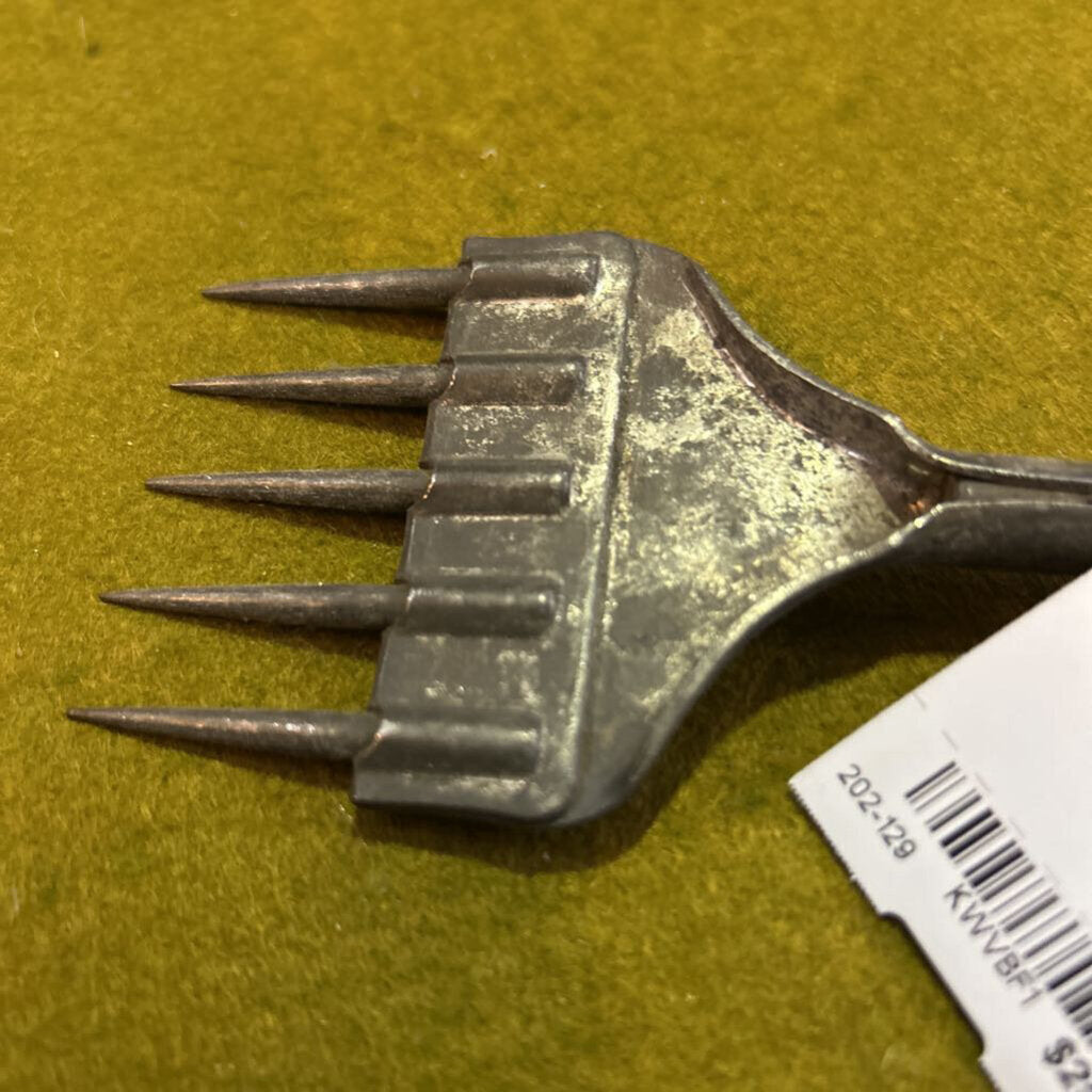 Vintage Multi-prong ice pick/ ice chipper. Wooden handle "Triple Vac Freezer" (as is)