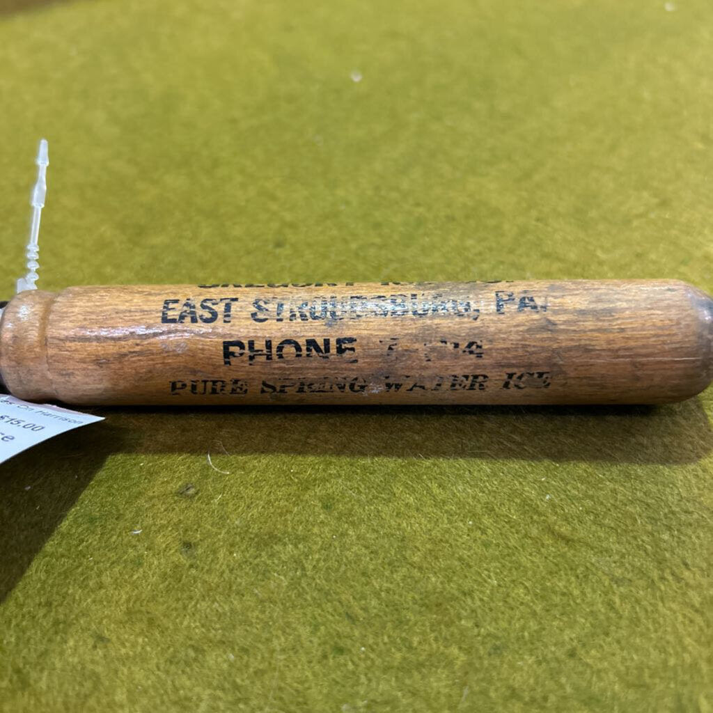 Ice Pick "Gregory Ice Co" East Stroudsburg, PA. Wooden Handle.