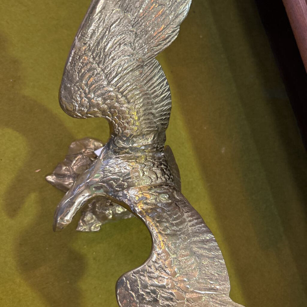 Shiny Brass Eagle, c.1930s, Eagle on Rock.