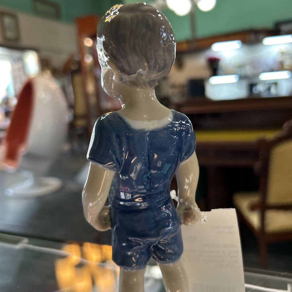 Bing & Grondahl (B&G) Fine Porcelain Figurine "Boy Standing" #1617, 8''. c.1970-80s