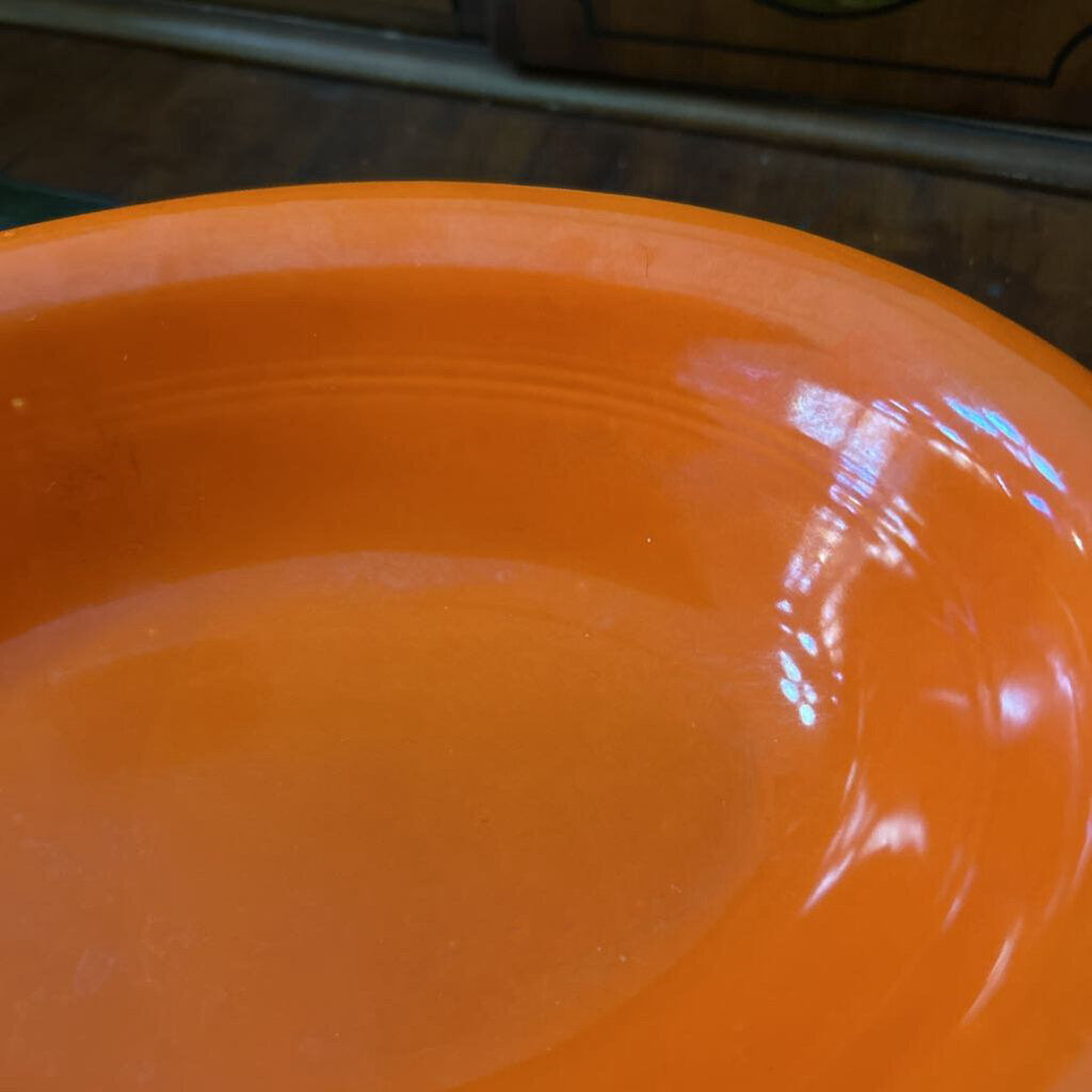 Fiesta Tangerine Orange Oval Vegetable Baker Bowl 10'' Ceramic Serving Dish. Post-1986.