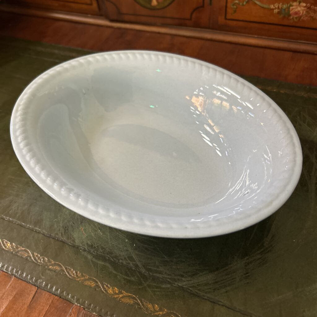 Oval Vegetable Serving Dish, Kraft Blue, Homer Laughlin, USA. c.1937-1950.