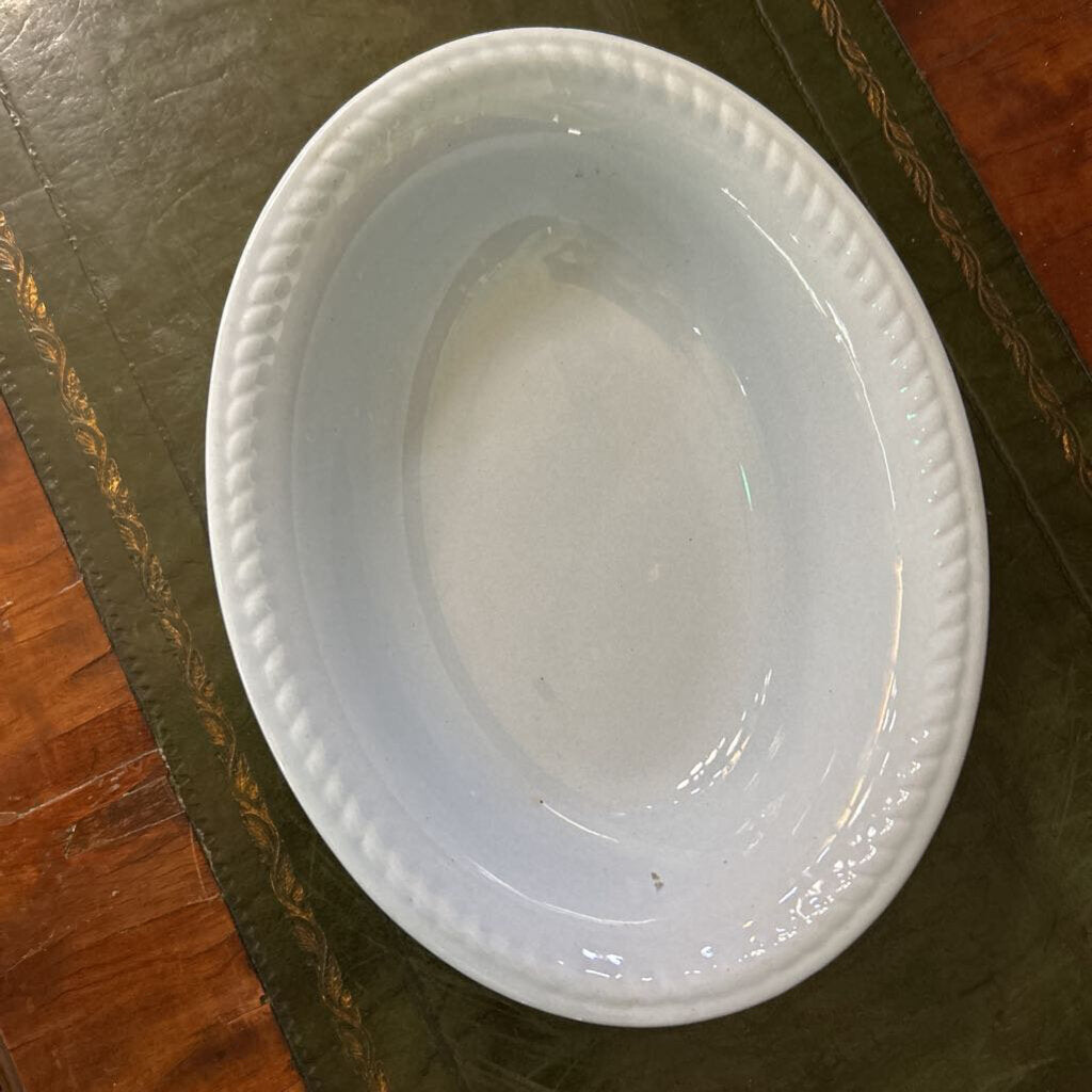 Oval Vegetable Serving Dish, Kraft Blue, Homer Laughlin, USA. c.1937-1950.