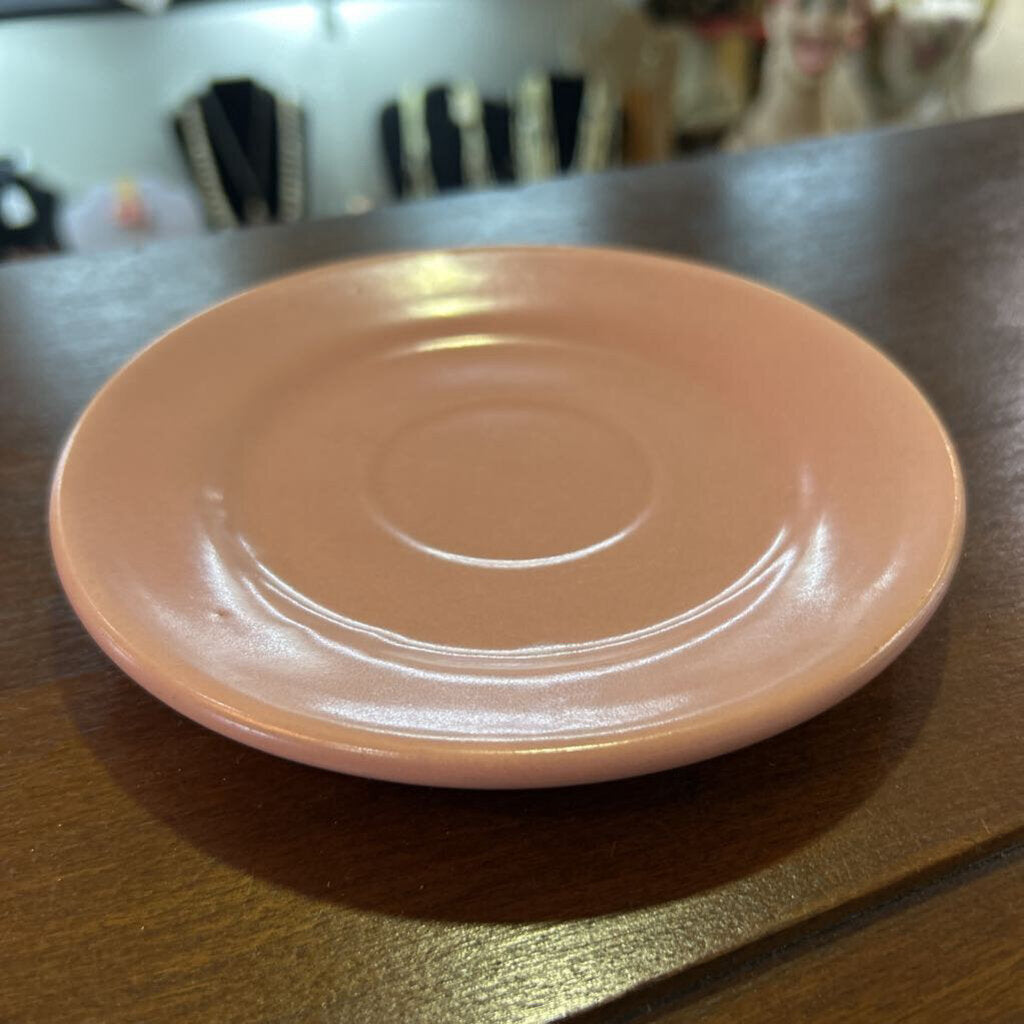 Bauer Pottery Ring ware Saucer Pink No.507 c.1940s.
