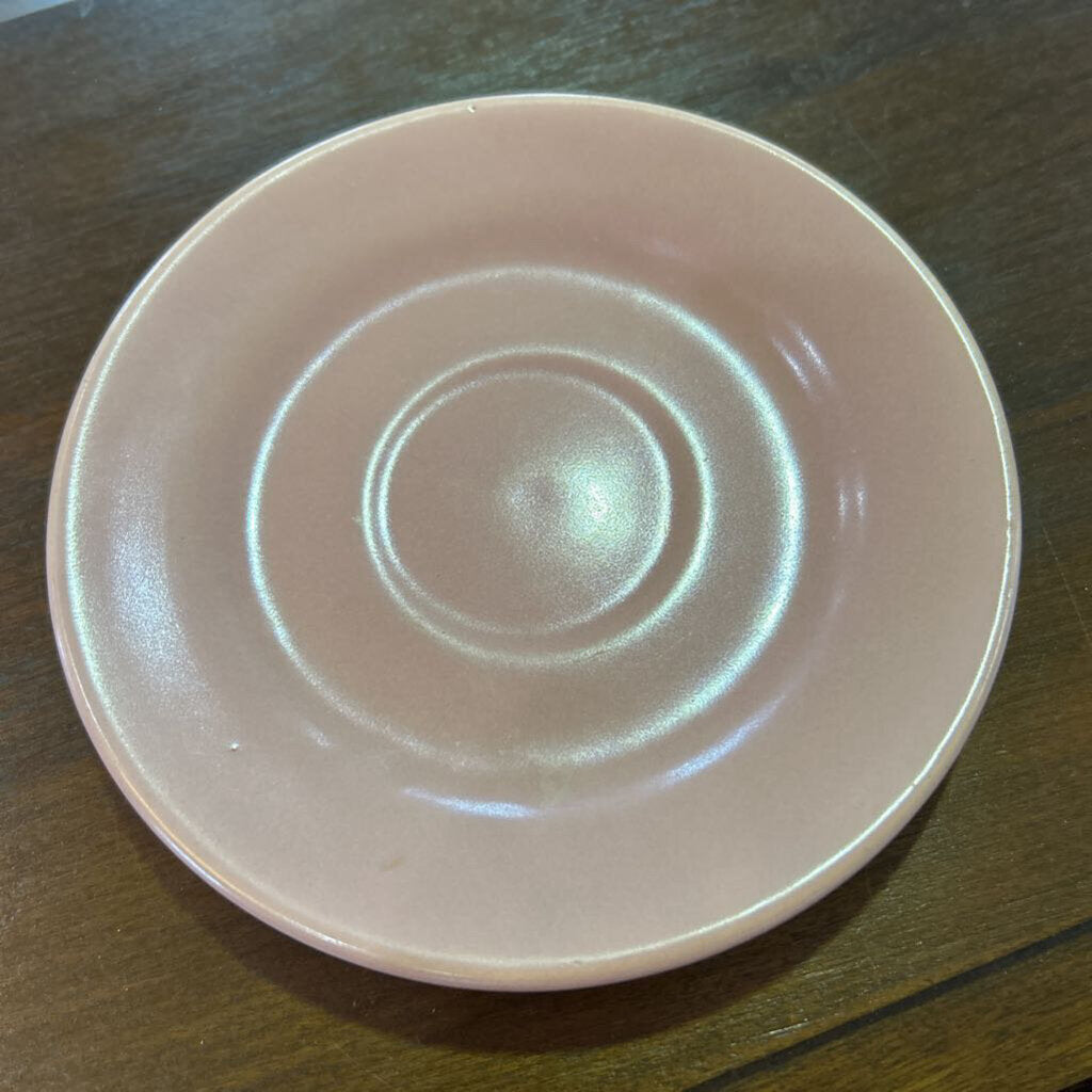 Bauer Pottery Ring ware Saucer Pink No.507 c.1940s.