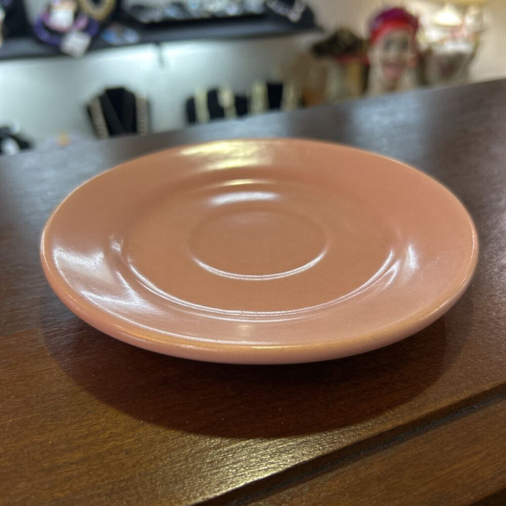 Bauer Pottery Ring ware Saucer Pink No.507 c.1940s.