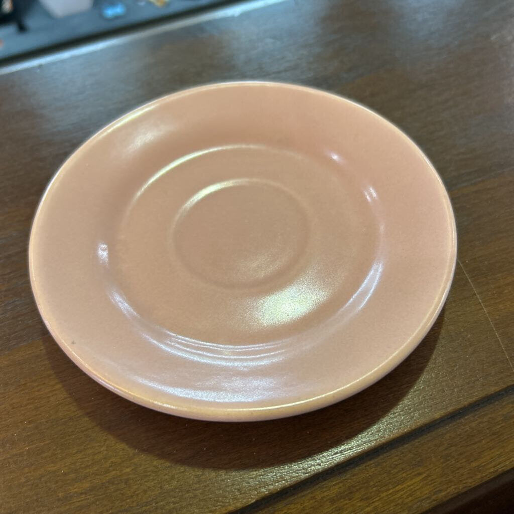 Bauer Pottery Ring ware Saucer Pink No.507 c.1940s.
