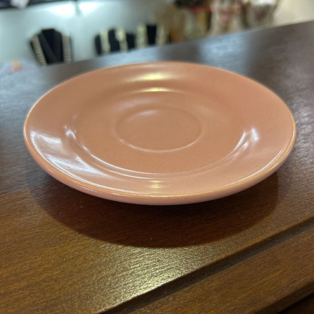 Bauer Pottery Ring ware Saucer Pink No.507 c.1940s.