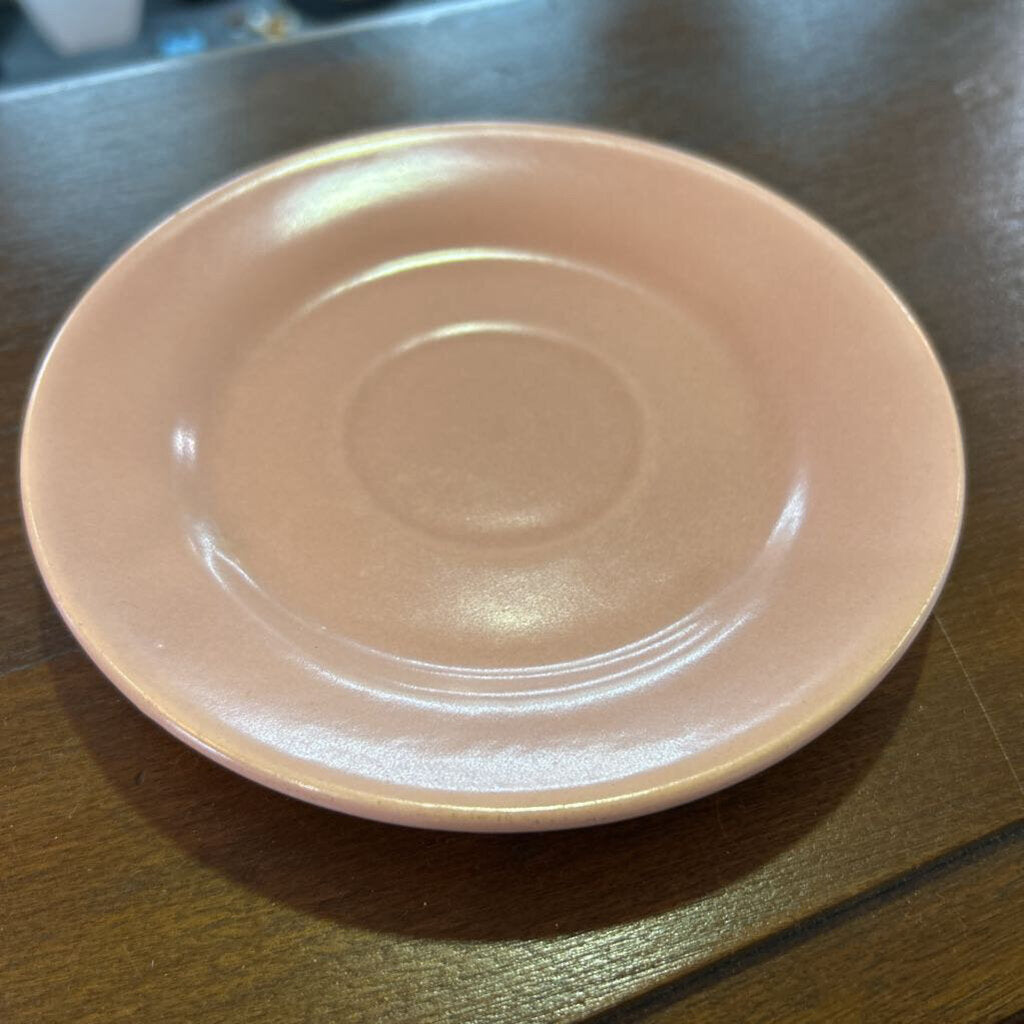 Bauer Pottery Ring ware Saucer Pink No.507 c.1940s.