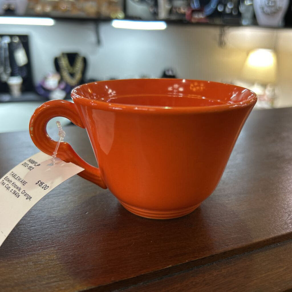 Edwin Knowls, Orange, Tea Cup, c.1940s