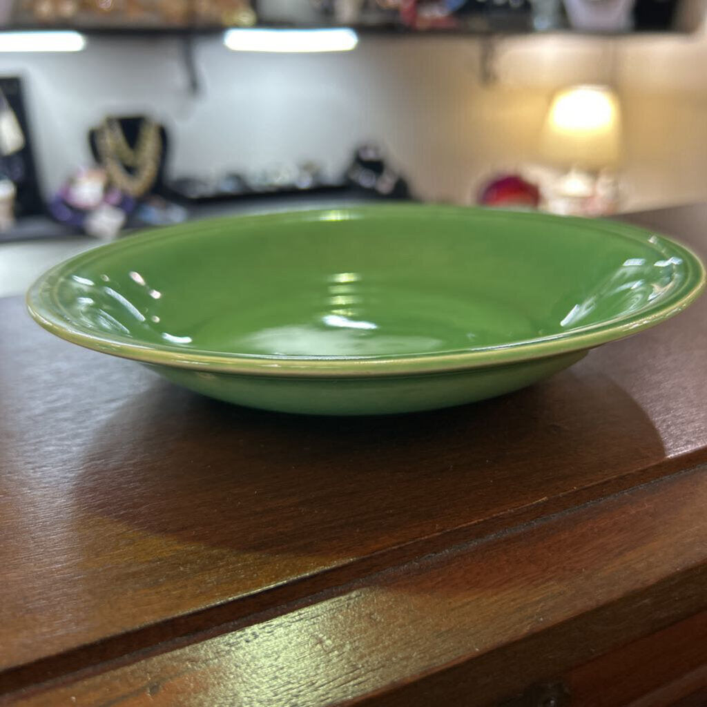 1940s, Edwin Knowles, Deanna Rim Soup Bowls, Sold Glaze Art Deco, c.1940s.