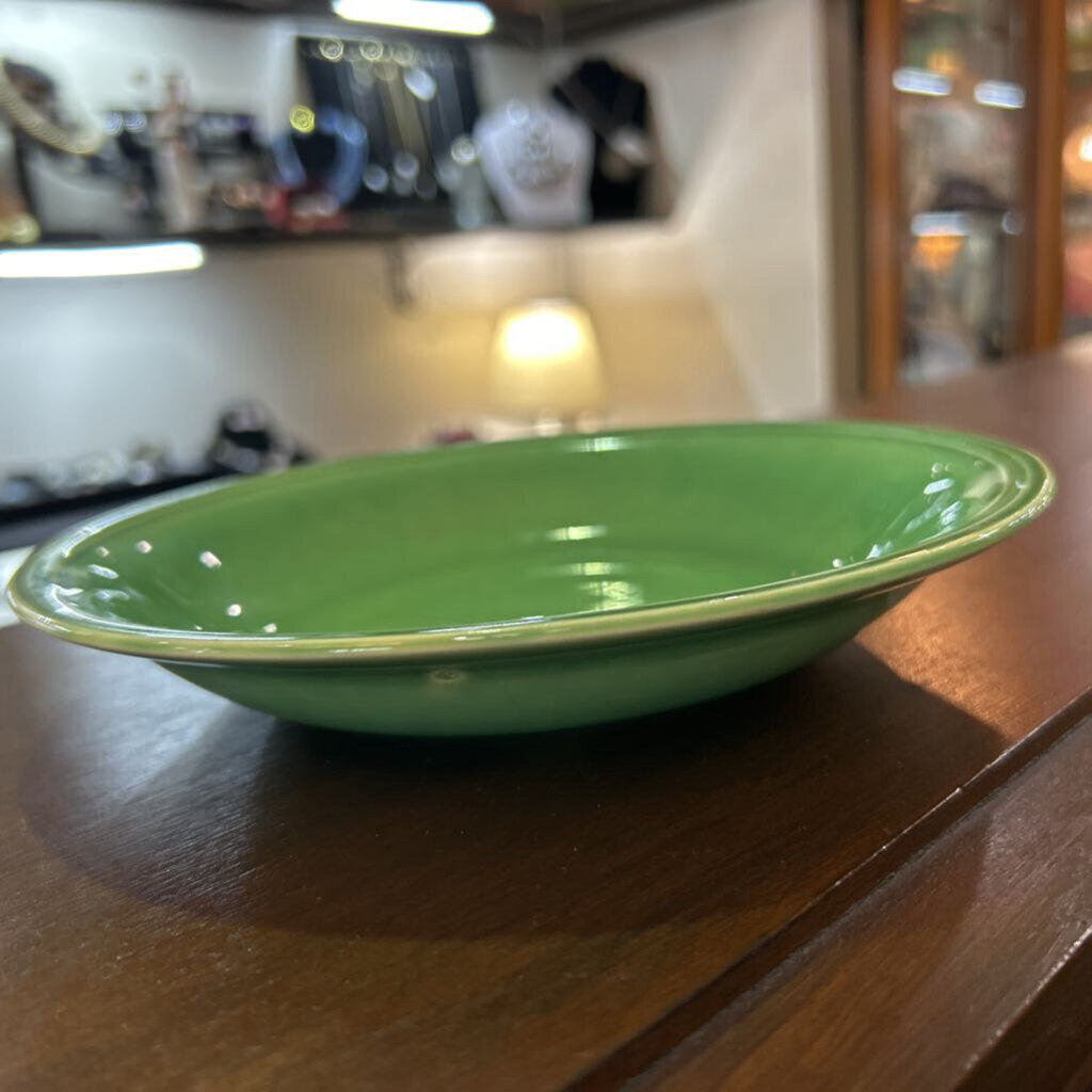 1940s, Edwin Knowles, Deanna Rim Soup Bowls, Sold Glaze Art Deco, c.1940s.
