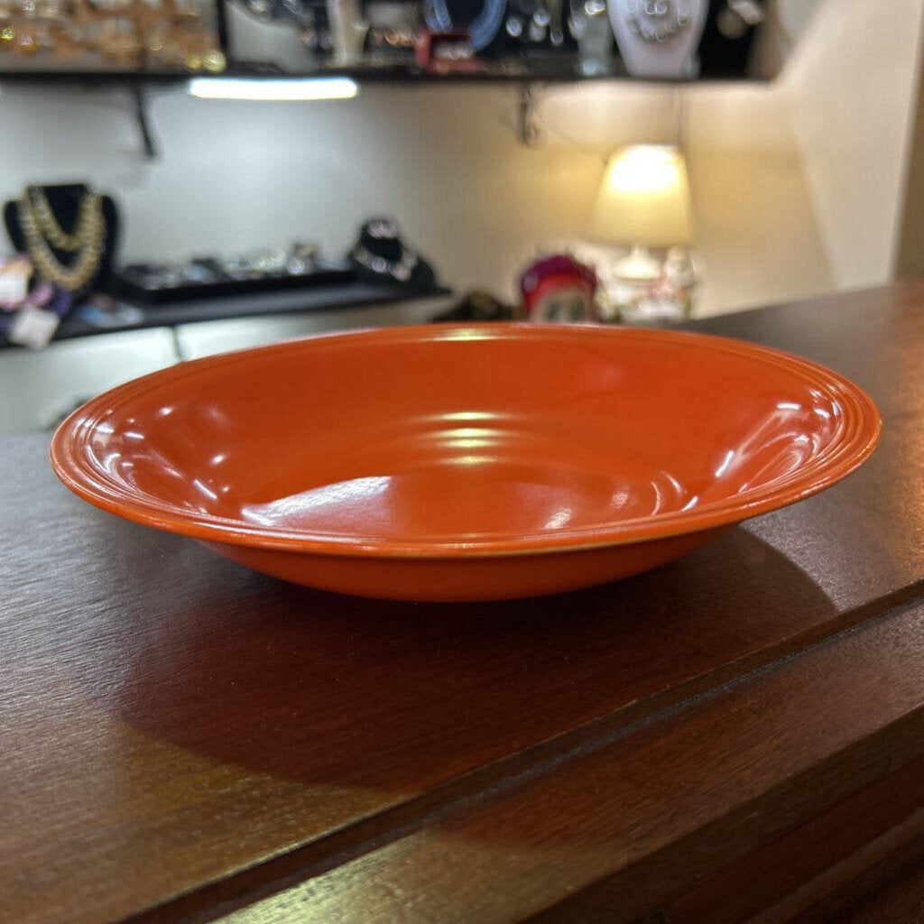 1940s, Edwin Knowles, Deanna Rim Soup Bowls, Sold Glaze Art Deco, c.1940s.