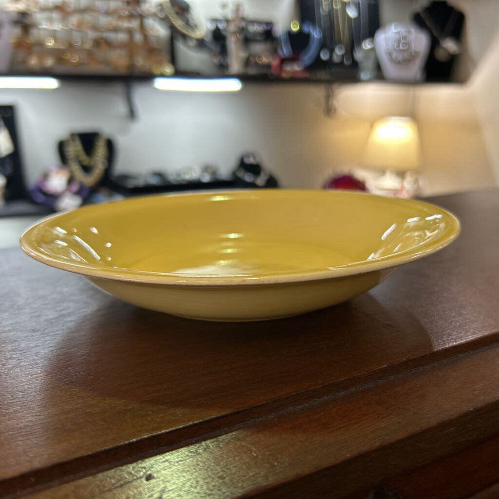 1940s, Edwin Knowles, Deanna Rim Soup Bowls, Sold Glaze Art Deco, c.1940s.