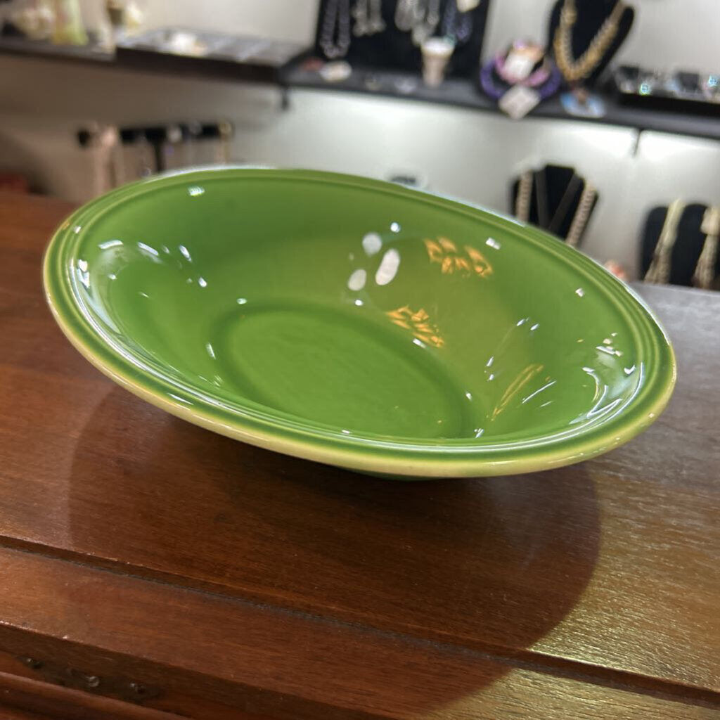 Edwin M. Knowls China Company, Oval Serving Dish "Yorktown Green"