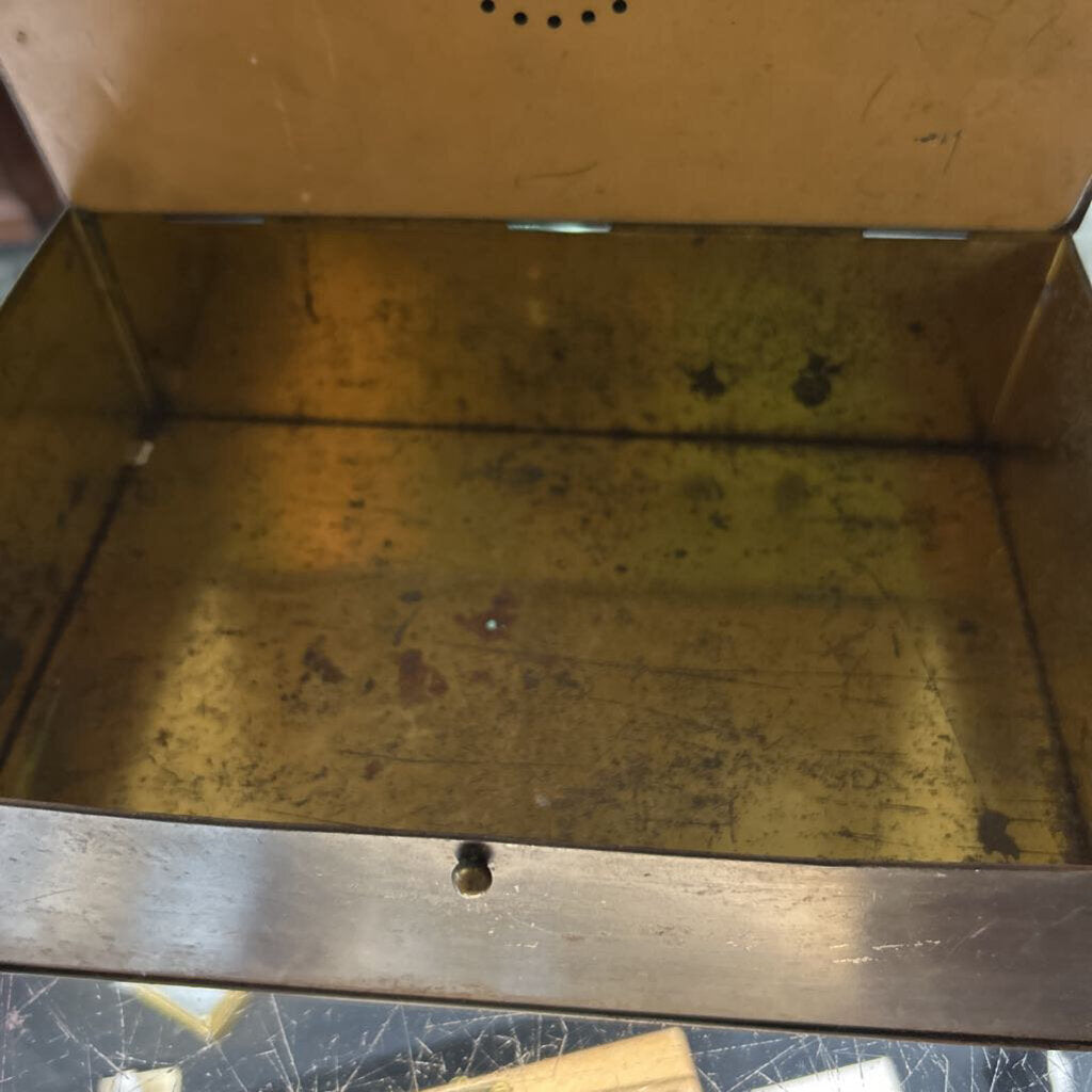 Vintage Brass Humidor box, c.1920s. *as is*