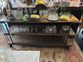 Wood and Metal Industrial aesthetic rolling table