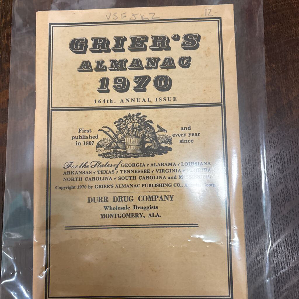 Grier's Almanac; Otis Ashmore; 1970