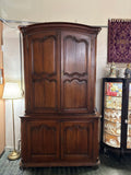 18th Century French Provincial "Buffet a` Deux Corps" with painted and fitted interior for display. Late 18th to early 19th century.