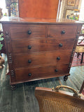 Victorian two-over-three mahogany chest of drawers; circa 1850-1890
