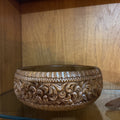 MCM Hand carved wood serving bowl