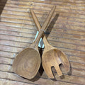 Teak wood salad server set