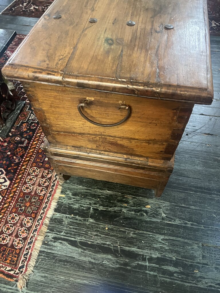 19th century Indian carved dowry chest c.1850-1900 part of the Dunworryn Estate, Indian Pass, Fl.