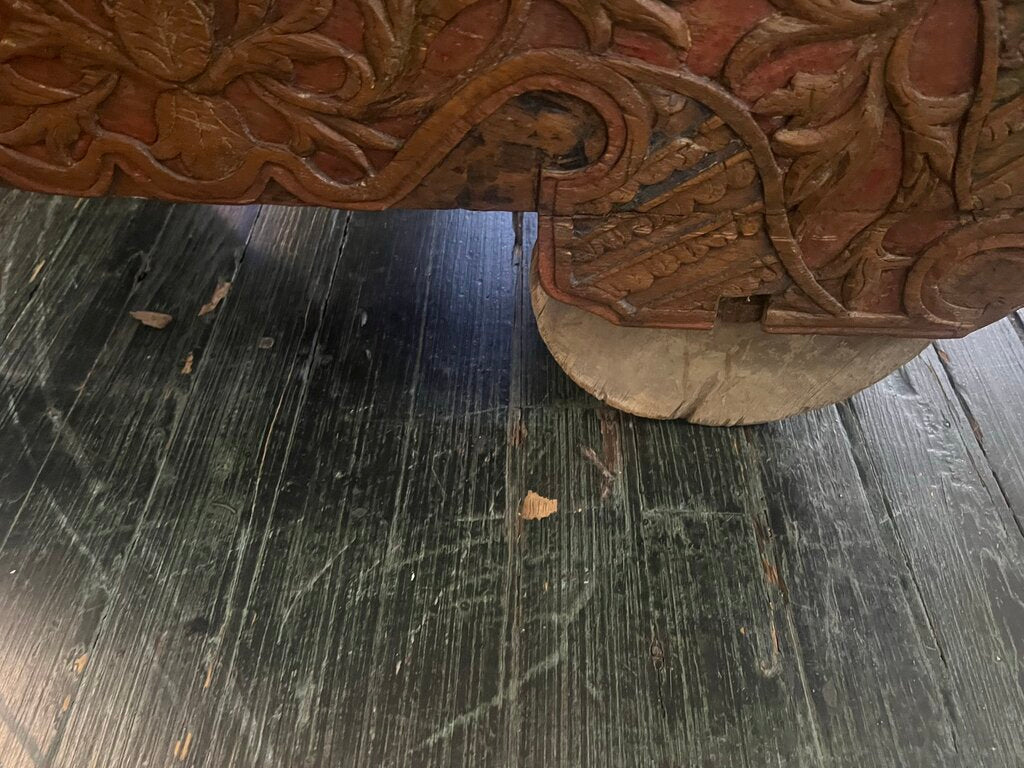 19th century Indian carved dowry chest c.1850-1900 part of the Dunworryn Estate, Indian Pass, Fl.