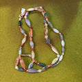 48" Natural Hardstone bead necklace; (Carnelian, Jasper, Agate, Quartz)