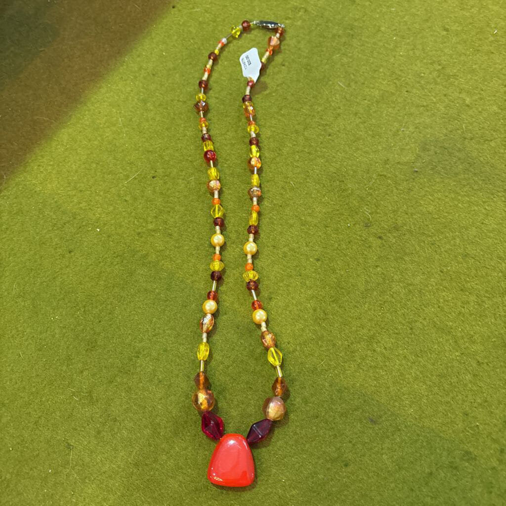 Glass beaded necklace
