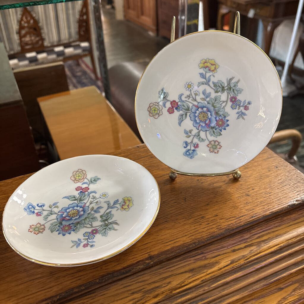 Royal Vale English china bread plates , Pair