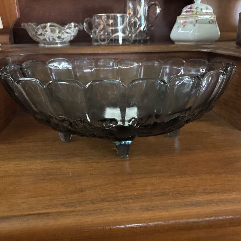 Indiana Glass Blue Carnival Glass Fruit bowl
