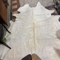 Natural Black/White Cowhide Rug; 8Ft long