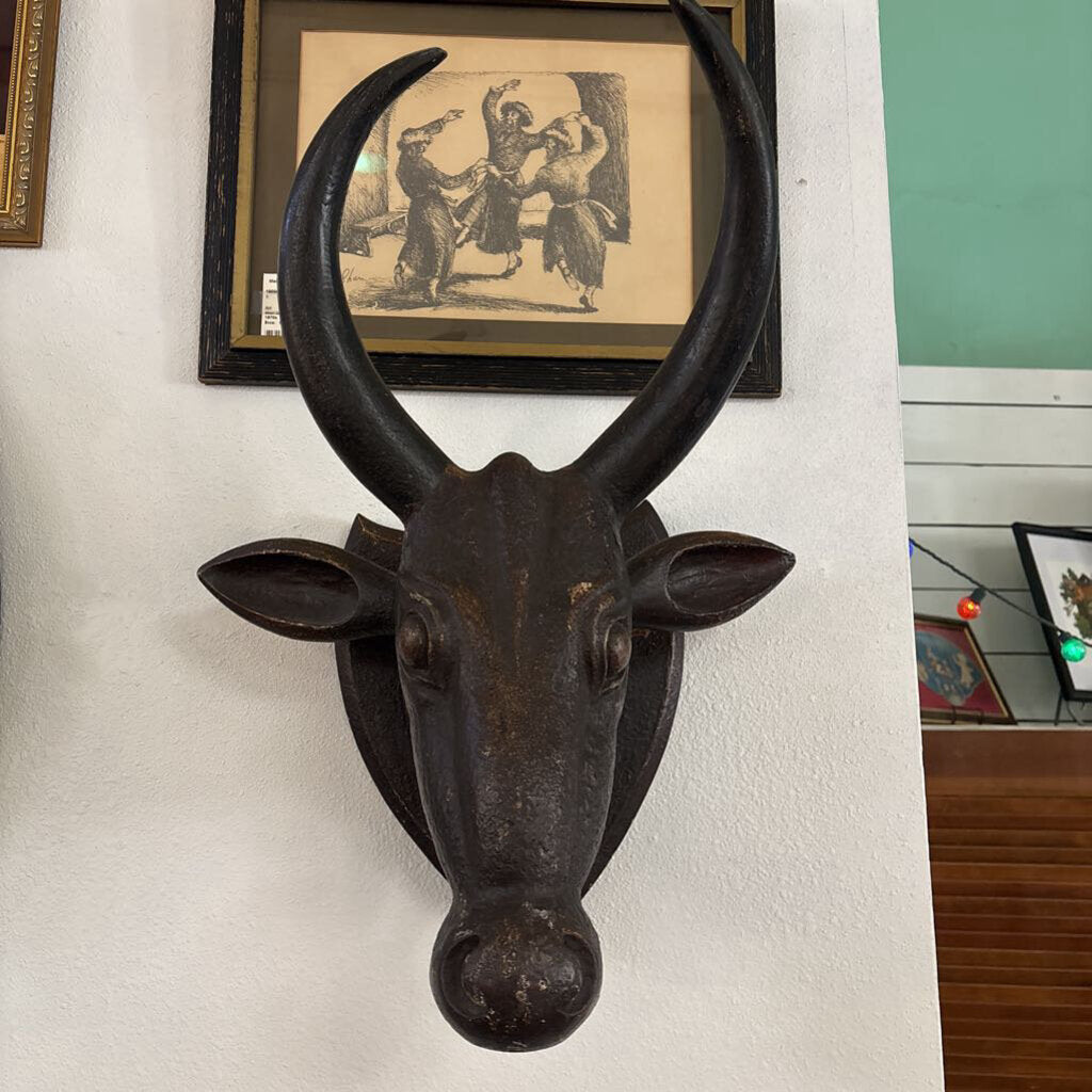 Reproduction Indian Nandi Mask Bull Head Wall Mount