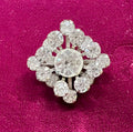 Vintage Rhinestone snowflake brooch c. 1950s