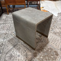 Faux Shagreen Waterfall Accent Table
