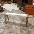 English Country reclaimed wood rustic bench