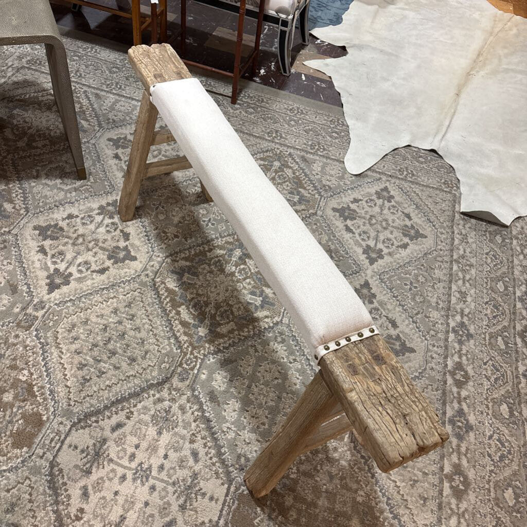 English Country reclaimed wood rustic bench