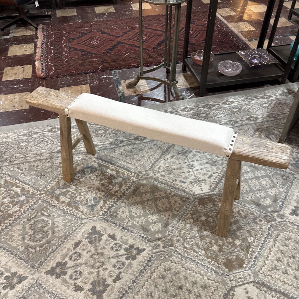 English Country reclaimed wood rustic bench
