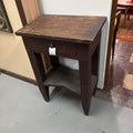 Primitive style single drawer side table