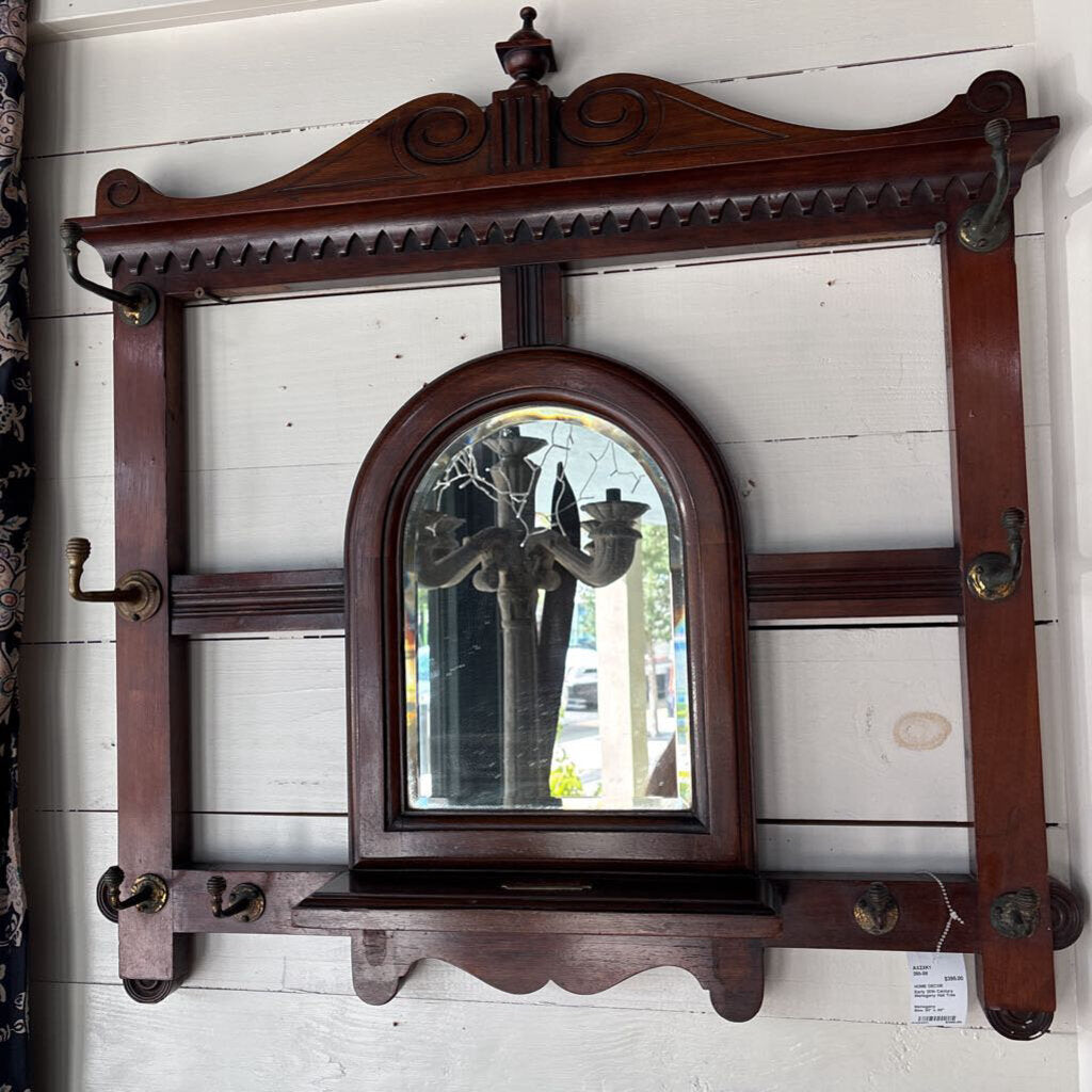 Early 20th Century Mahogany Hall Tree