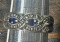 Tanzanite marcasite ring sz.9