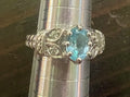 Blue Topaz sterling sz.6