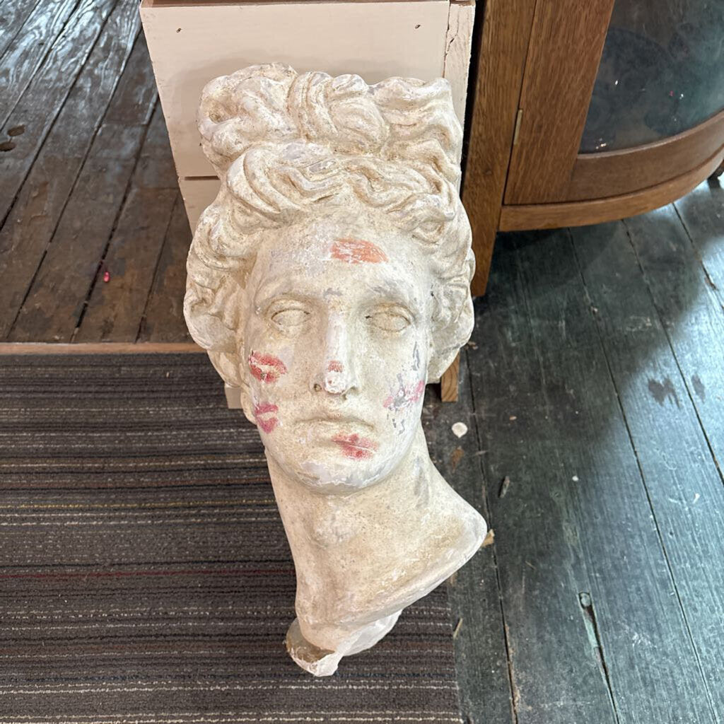 Plaster fragment statuary bust of Apollo